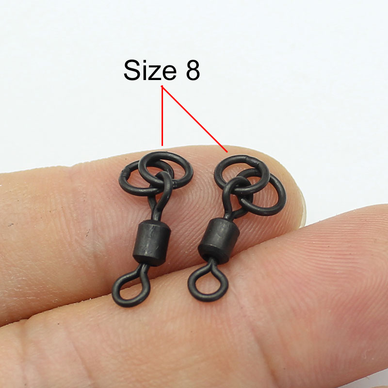 round swivels fishing small rig fishing tackle accessories swivel double ring swivel size 8 carp hooklink snap swivel