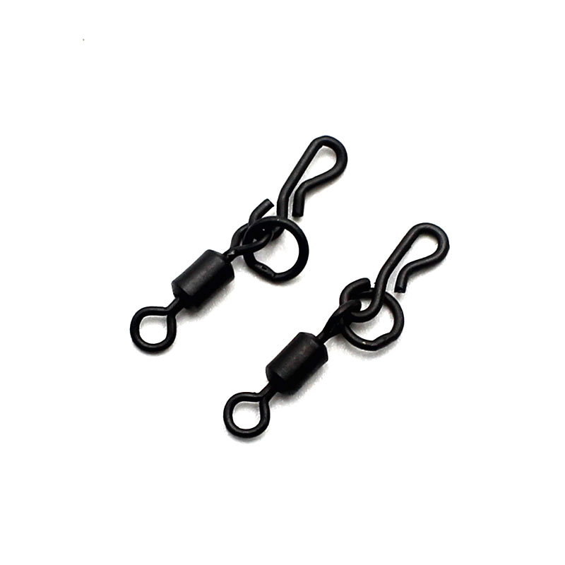 Carp Fishing Accessories QC Drop Off Inline Swivel with Ring Fishing Hair Rig Swivel For Carp Fishing Terminal Tackle