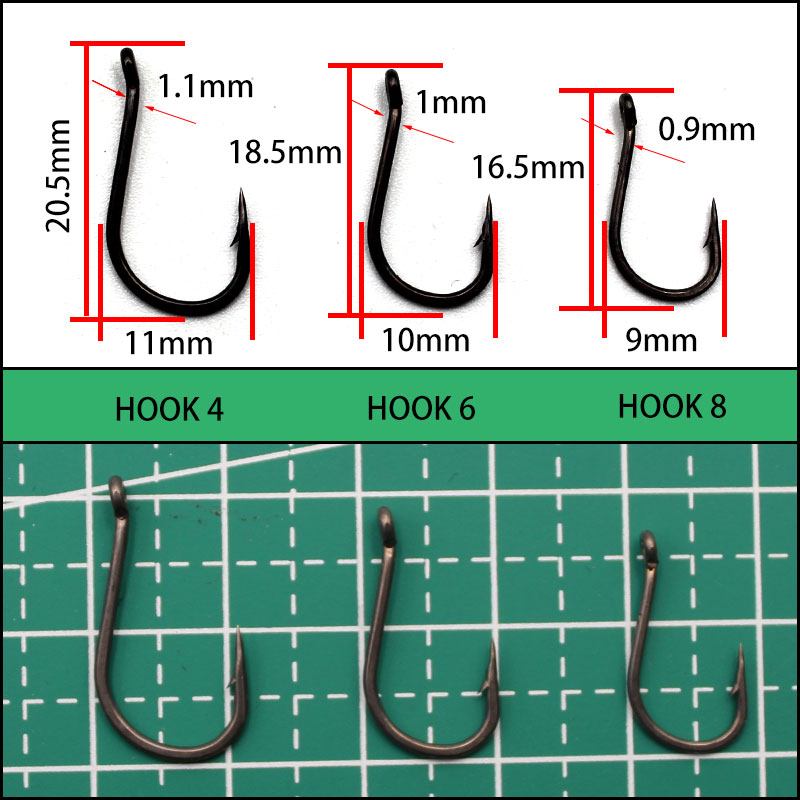  Carp Fishing Hook PTFE Coating Fish Hook High Carbon Steel Barbed Hook Carp Rigs Carp Hook For Fishing Accessories