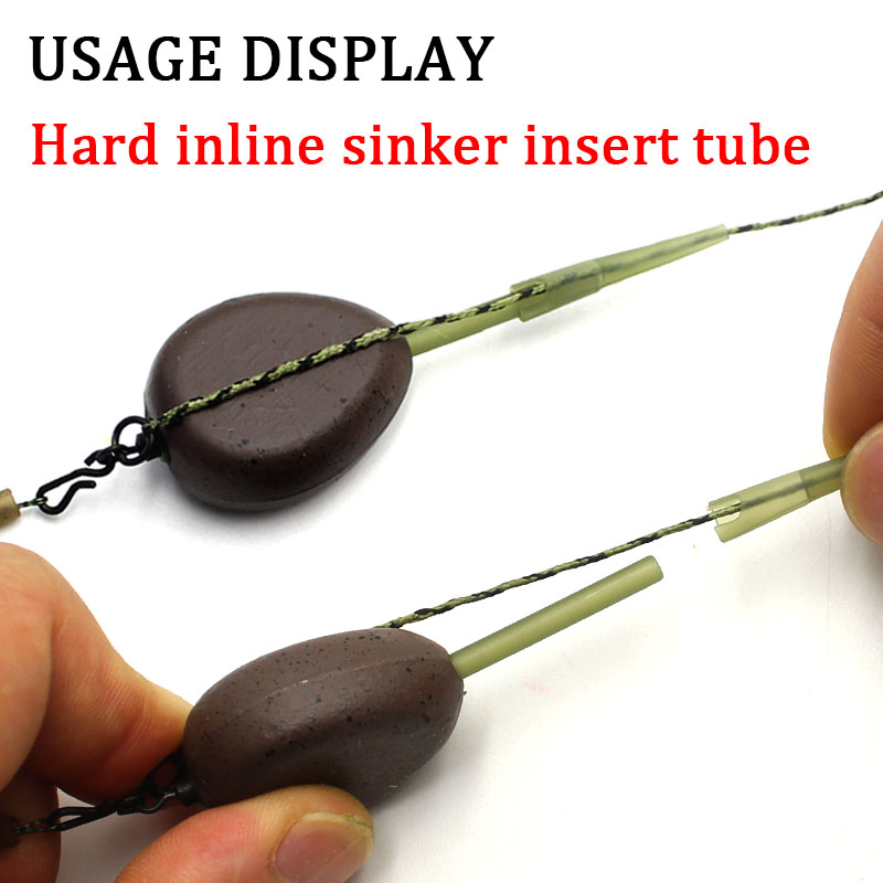 Carp Fishing Accessories Hard Inline Lead Inserts Sleeves Carp Feeder Hair Rig Lead Sinker Inline Inserts Tube End Tackle