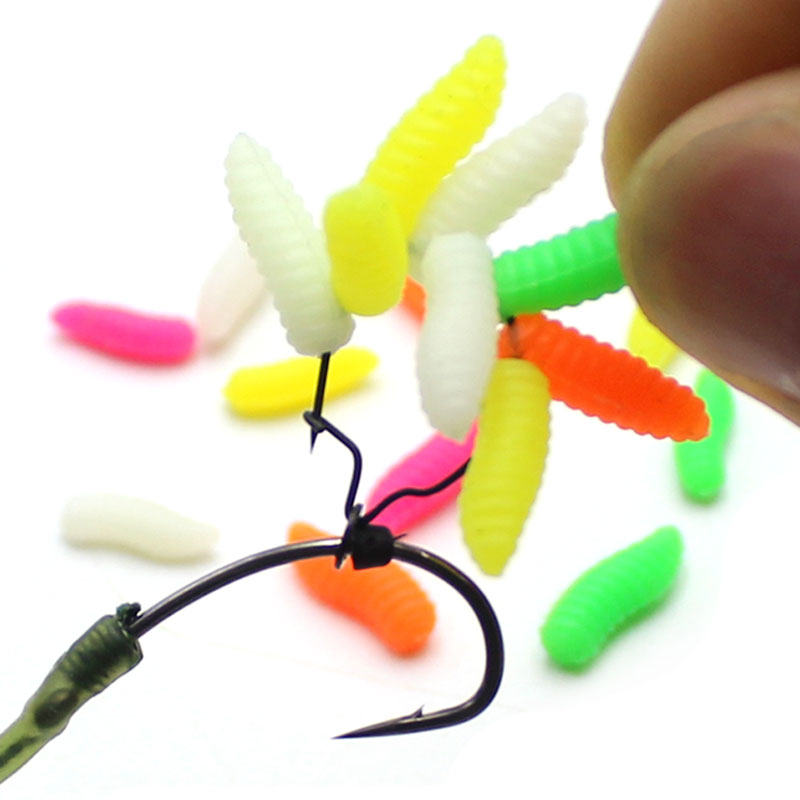 Carp Fishing Accessories Buoyant Maggots Fishing Lure Worms For Carp Hair Rig Artificial Pop Up Imitation Bait End Tackle