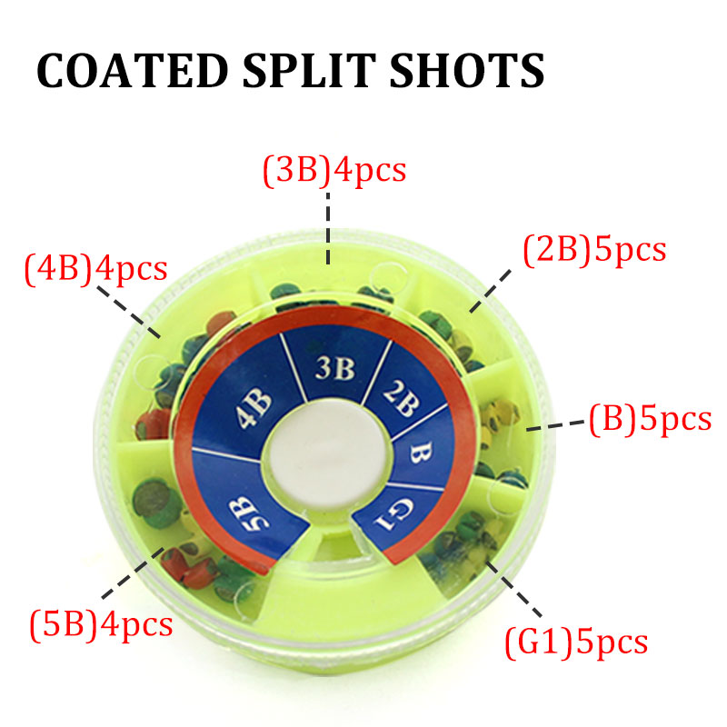 Carp Fishing Accessories Coated Split Shot Fishing Weight Bite Lead Sinker For Carp Coarse Fishing Rigs Multi Size Beads Tackle