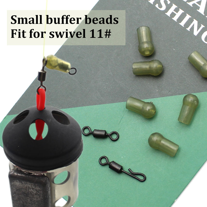 Carp Fishing Accessories Small Buffer Beads Fit For Fishing Swivel 11 Stop Beads Carp Hair Rigs Anti Tangle Connector Tackle