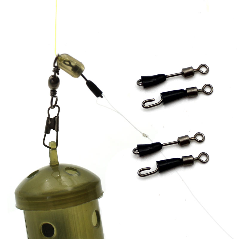 Carp Fishing Accessories Ball Bearing Quick Change Swivel Fishing Connector For Method Feeder Fishing Swivel Snap For Carp