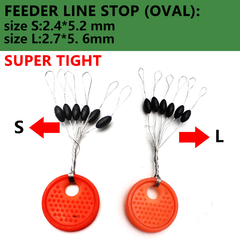 Carp Fishing  Method Feeder  link swivel  With Hook Snap Connector Oval Feeder Line Stop Bead 