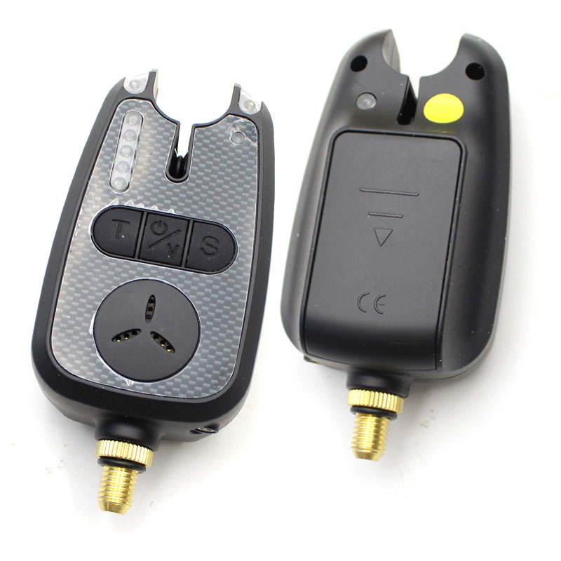 Carp Fishing Bite Alarm LED Illuminated Indicator With Receiver Control Accessories Box