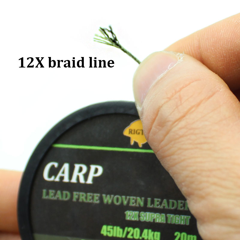 20 m Lead Free Woven Leader for Carp fishing