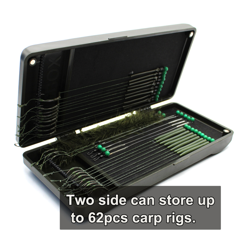Carp Fishing Terminal Tackle Box With Rig Stop Pins For Ronnie Rig Storage Box Black Feeder Fishing Accessories Rig Case