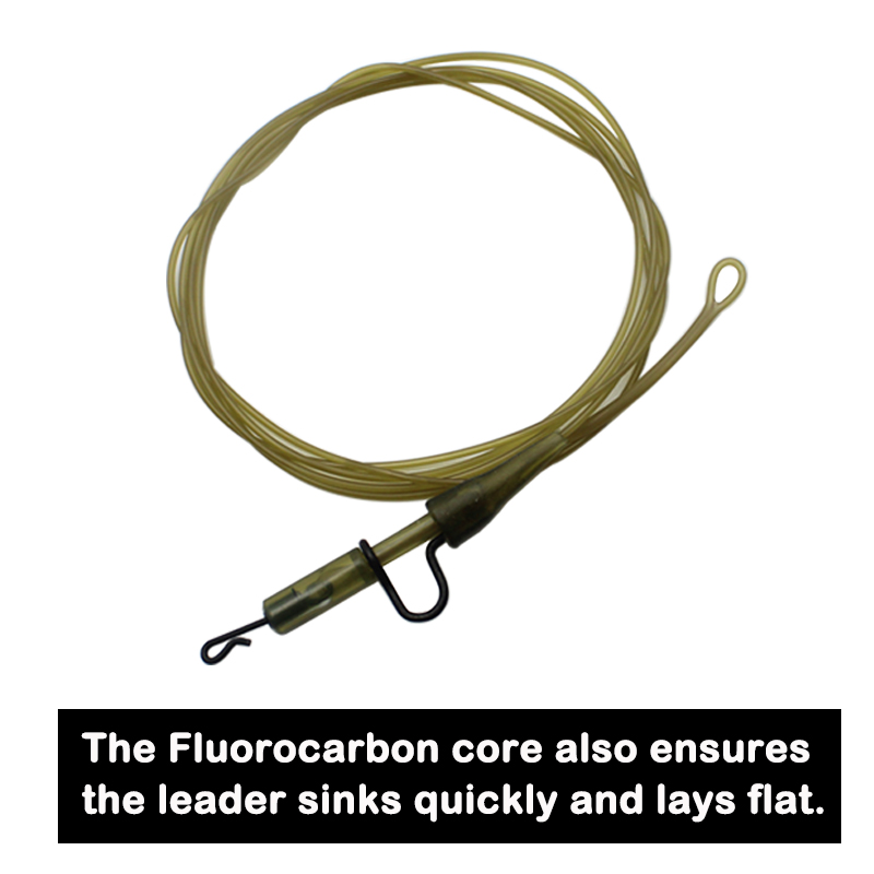 100cm Carp Fishing Fluorocarbon Line Line Group For Hair Rig Sinking Carbon Line Heavy Lead Clip with QC Swivel QC Hybird Cl