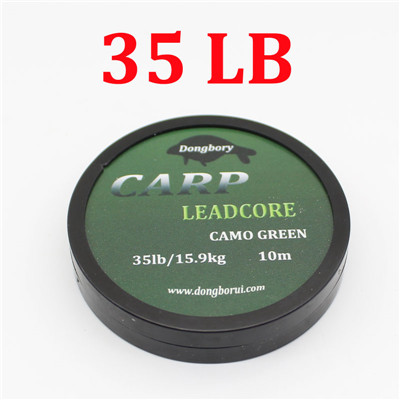 dongbory 10M Carp Fishing Line Leadcore 35 45 55LB Camo Green