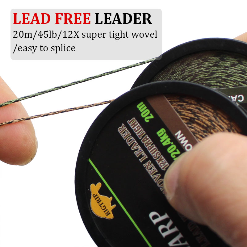 20 m Lead Free Woven Leader for Carp fishing
