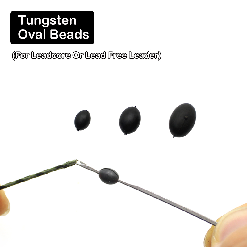 Tungsten Oval Beads For Carp fishing Leadcore or Lead Free Leader