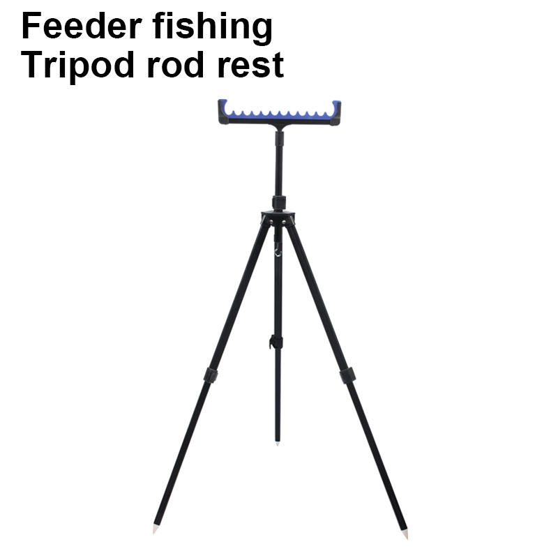 Carp  Coarse  Fishing Rod Tripod Stand Telescopic Aluminum Alloy Fishing Rest  With  Adjustable legs