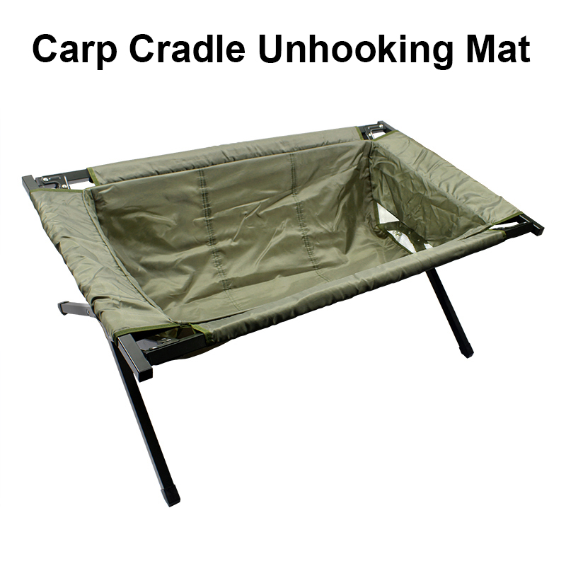 Carp Fishing Equipment  Carp Cradle Unhooking Mat  Oxford fabric  210D  and steel pipe 120cm length Adjustable leg Folding 