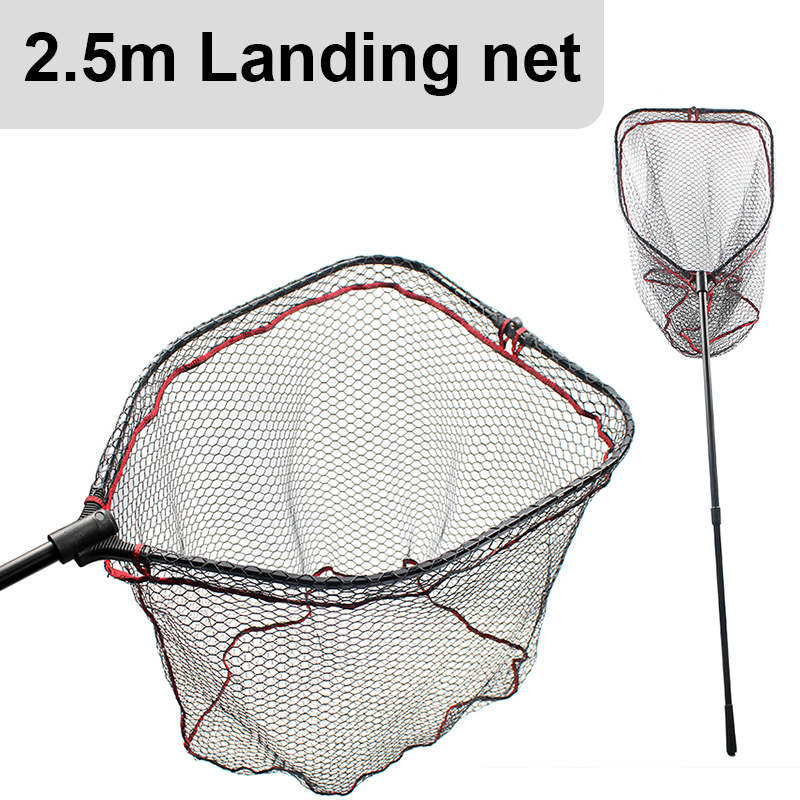 2.5m Super large Landing Net Folding for big Carp easy carry Carp fishing Tackle