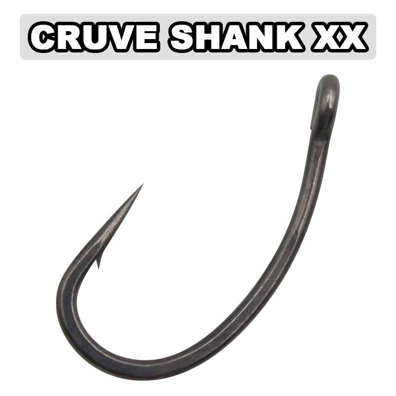 Carp Fishing CURVE SHANK XX Alloy Steel PTFE coating super slide Forged shank Hook