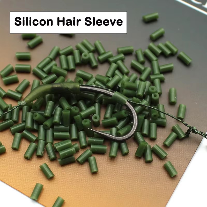 Carp Fishing Silicon Hair Sleeve Fit Over Hook 2 4 6 8 For Carp Fishing Hair Rig