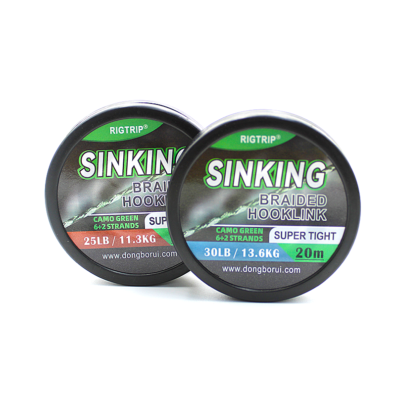 20m Strong Camo Sinking   Braided   Hooklink  for  Carp  fishing 