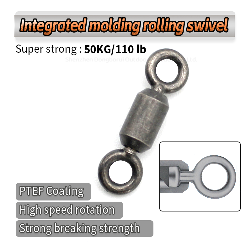 Carp Fishing Integrated molding rolling Swivel   PTEF Coating  Strong Breaking Strength Swivel