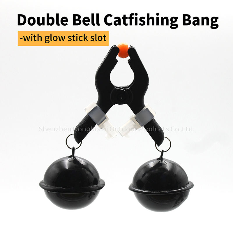 Double Bell Catfish Bang with Glow Stick Slot Ideal for Night Fishing Tool