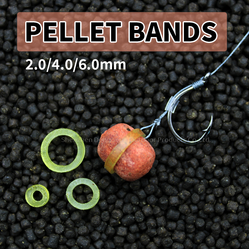 100PCS  Pellet Bait Bands  Carp Fishing Boilies Stop Holder Rubber Hair Rig Carp Bait Feeder For Carp Fishing Accessories