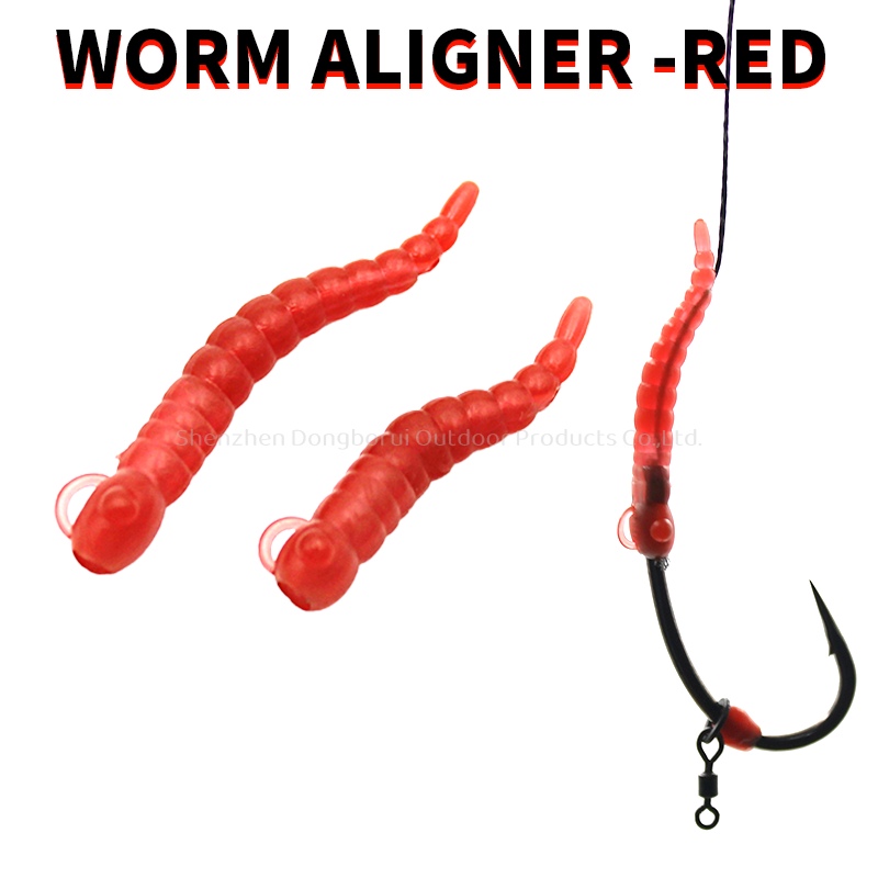 Worm  Aligner Carp Fishing Terminal Tackle  Hook Kicker  Red  Size  S& L  fits  Hook 1/2/4/6/8 